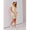 image:imageANRABESS Rompers for Women Summer Casual Short Sleeve Jumpsuits V Neck Loose Fit One Piece Outfits with Pockets 2026 ClothesKhaki