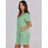image:imageANRABESS Rompers for Women Summer Casual Short Sleeve Jumpsuits V Neck Loose Fit One Piece Outfits with Pockets 2026 ClothesLight Green
