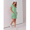 image:imageANRABESS Rompers for Women Summer Casual Short Sleeve Jumpsuits V Neck Loose Fit One Piece Outfits with Pockets 2026 ClothesLight Green