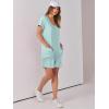 image:imageANRABESS Rompers for Women Summer Casual Short Sleeve Jumpsuits V Neck Loose Fit One Piece Outfits with Pockets 2026 ClothesMint Green