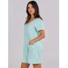image:imageANRABESS Rompers for Women Summer Casual Short Sleeve Jumpsuits V Neck Loose Fit One Piece Outfits with Pockets 2026 ClothesMint Green