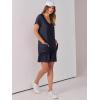 image:imageANRABESS Rompers for Women Summer Casual Short Sleeve Jumpsuits V Neck Loose Fit One Piece Outfits with Pockets 2026 ClothesNavy Blue