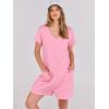 image:imageANRABESS Rompers for Women Summer Casual Short Sleeve Jumpsuits V Neck Loose Fit One Piece Outfits with Pockets 2026 ClothesPink