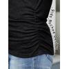 image:imageANRABESS Shirts for Women Long Sleeve V Neck Tops Dressy Business Casual Side Ruched TShirts 2026 Fall Tee Blouses OutfitsBlack
