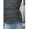 image:imageANRABESS Shirts for Women Long Sleeve V Neck Tops Dressy Business Casual Side Ruched TShirts 2026 Fall Tee Blouses OutfitsDark Grey