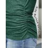 image:imageANRABESS Shirts for Women Long Sleeve V Neck Tops Dressy Business Casual Side Ruched TShirts 2026 Fall Tee Blouses OutfitsForest Green