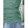 image:imageANRABESS Shirts for Women Long Sleeve V Neck Tops Dressy Business Casual Side Ruched TShirts 2026 Fall Tee Blouses OutfitsLight Green