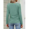 image:imageANRABESS Shirts for Women Long Sleeve V Neck Tops Dressy Business Casual Side Ruched TShirts 2026 Fall Tee Blouses OutfitsLight Green