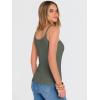 image:imageANRABESS Tank Top for Womens Summer 2026 Scoop Neck Sleeveless Ribbed Knit Workout Basic Tees Slim Fitted Cami ShirtsArmy Green