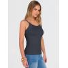 image:imageANRABESS Tank Top for Womens Summer 2026 Scoop Neck Sleeveless Ribbed Knit Workout Basic Tees Slim Fitted Cami ShirtsCharcoal