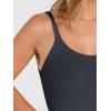 image:imageANRABESS Tank Top for Womens Summer 2026 Scoop Neck Sleeveless Ribbed Knit Workout Basic Tees Slim Fitted Cami ShirtsCharcoal