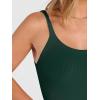 image:imageANRABESS Tank Top for Womens Summer 2026 Scoop Neck Sleeveless Ribbed Knit Workout Basic Tees Slim Fitted Cami ShirtsDeep Green