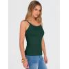 image:imageANRABESS Tank Top for Womens Summer 2026 Scoop Neck Sleeveless Ribbed Knit Workout Basic Tees Slim Fitted Cami ShirtsDeep Green