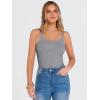 image:imageANRABESS Tank Top for Womens Summer 2026 Scoop Neck Sleeveless Ribbed Knit Workout Basic Tees Slim Fitted Cami ShirtsGrey