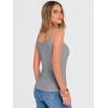 image:imageANRABESS Tank Top for Womens Summer 2026 Scoop Neck Sleeveless Ribbed Knit Workout Basic Tees Slim Fitted Cami ShirtsGrey