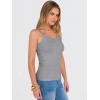 image:imageANRABESS Tank Top for Womens Summer 2026 Scoop Neck Sleeveless Ribbed Knit Workout Basic Tees Slim Fitted Cami ShirtsGrey