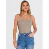 image:imageANRABESS Tank Top for Womens Summer 2026 Scoop Neck Sleeveless Ribbed Knit Workout Basic Tees Slim Fitted Cami ShirtsLight Khaki