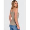 image:imageANRABESS Tank Top for Womens Summer 2026 Scoop Neck Sleeveless Ribbed Knit Workout Basic Tees Slim Fitted Cami ShirtsLight Khaki
