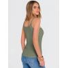 image:imageANRABESS Tank Top for Womens Summer 2026 Scoop Neck Sleeveless Ribbed Knit Workout Basic Tees Slim Fitted Cami ShirtsSage Green