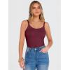 image:imageANRABESS Tank Top for Womens Summer 2026 Scoop Neck Sleeveless Ribbed Knit Workout Basic Tees Slim Fitted Cami ShirtsWine Red