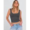 image:imageANRABESS Tank Tops for Women Scoop Neck Crop Sleeveless Top Summer Going Out Basic Tee Cute Ribbed Slim Shirts Clothes 2026Charcoal