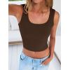 image:imageANRABESS Tank Tops for Women Scoop Neck Crop Sleeveless Top Summer Going Out Basic Tee Cute Ribbed Slim Shirts Clothes 2026Coffee