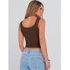 image:imageANRABESS Tank Tops for Women Scoop Neck Crop Sleeveless Top Summer Going Out Basic Tee Cute Ribbed Slim Shirts Clothes 2026Coffee