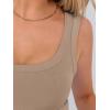 image:imageANRABESS Tank Tops for Women Scoop Neck Crop Sleeveless Top Summer Going Out Basic Tee Cute Ribbed Slim Shirts Clothes 2026Dark Khaki
