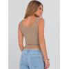 image:imageANRABESS Tank Tops for Women Scoop Neck Crop Sleeveless Top Summer Going Out Basic Tee Cute Ribbed Slim Shirts Clothes 2026Dark Khaki