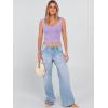 image:imageANRABESS Tank Tops for Women Scoop Neck Crop Sleeveless Top Summer Going Out Basic Tee Cute Ribbed Slim Shirts Clothes 2026Light Purple