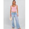 image:imageANRABESS Tank Tops for Women Scoop Neck Crop Sleeveless Top Summer Going Out Basic Tee Cute Ribbed Slim Shirts Clothes 2026Pink
