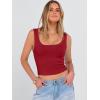 image:imageANRABESS Tank Tops for Women Scoop Neck Crop Sleeveless Top Summer Going Out Basic Tee Cute Ribbed Slim Shirts Clothes 2026Red