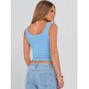 image:imageANRABESS Tank Tops for Women Scoop Neck Crop Sleeveless Top Summer Going Out Basic Tee Cute Ribbed Slim Shirts Clothes 2026Sky Blue