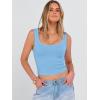 image:imageANRABESS Tank Tops for Women Scoop Neck Crop Sleeveless Top Summer Going Out Basic Tee Cute Ribbed Slim Shirts Clothes 2026Sky Blue