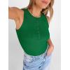 image:imageANRABESS Tank Tops for Women Sleeveless Henley High Neck Summer Casual Ribbed Slim Shirts Racerback Beach Vacation ClothesGreen