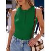 image:imageANRABESS Tank Tops for Women Sleeveless Henley High Neck Summer Casual Ribbed Slim Shirts Racerback Beach Vacation ClothesGreen
