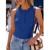 image:imageANRABESS Tank Tops for Women Sleeveless Henley High Neck Summer Casual Ribbed Slim Shirts Racerback Beach Vacation ClothesRoyal Blue