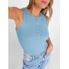 image:imageANRABESS Tank Tops for Women Sleeveless Henley High Neck Summer Casual Ribbed Slim Shirts Racerback Beach Vacation ClothesSky Blue