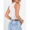 image:imageANRABESS Tank Tops for Women Sleeveless Henley High Neck Summer Casual Ribbed Slim Shirts Racerback Beach Vacation ClothesWhite