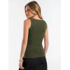 image:imageANRABESS Tank Tops for Women Wool Blend Sweaters Sleeveless Casual Summer Fitted Shirts 2026 Spring Beach Vacation ClothesArmy Green