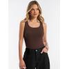 image:imageANRABESS Tank Tops for Women Wool Blend Sweaters Sleeveless Casual Summer Fitted Shirts 2026 Spring Beach Vacation ClothesChocolate Brown