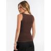 image:imageANRABESS Tank Tops for Women Wool Blend Sweaters Sleeveless Casual Summer Fitted Shirts 2026 Spring Beach Vacation ClothesChocolate Brown