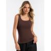 image:imageANRABESS Tank Tops for Women Wool Blend Sweaters Sleeveless Casual Summer Fitted Shirts 2026 Spring Beach Vacation ClothesChocolate Brown