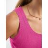 image:imageANRABESS Tank Tops for Women Wool Blend Sweaters Sleeveless Casual Summer Fitted Shirts 2026 Spring Beach Vacation ClothesHot Pink