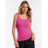 image:imageANRABESS Tank Tops for Women Wool Blend Sweaters Sleeveless Casual Summer Fitted Shirts 2026 Spring Beach Vacation ClothesHot Pink