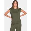 image:imageANRABESS Two Piece Sets for Women 2026 Summer Travel Vacation Outfits Sleeveless Lounge Set Matching Wide Leg Pants SweatsuitArmy Green