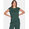 image:imageANRABESS Two Piece Sets for Women 2026 Summer Travel Vacation Outfits Sleeveless Lounge Set Matching Wide Leg Pants SweatsuitDeep Green