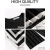 image:imageANRABESS Women 2 Piece Lounge Sets Summer Casual Knit Sweater Vest Pant Set Beach Vacation Clothes 2026 Airport OutfitsBlackwhite
