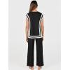 image:imageANRABESS Women 2 Piece Lounge Sets Summer Casual Knit Sweater Vest Pant Set Beach Vacation Clothes 2026 Airport OutfitsBlackwhite