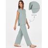 image:imageANRABESS Women 2 Piece Lounge Sets Summer Casual Knit Sweater Vest Pant Set Beach Vacation Clothes 2026 Airport OutfitsGrey Green